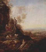 Johann Christian Klengel Italienische Landschaft oil painting on canvas